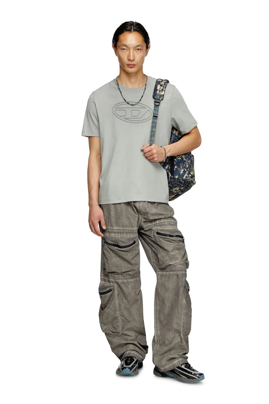 T-SHIRT DIESEL T-ADJUST-BIGOVAL VERDE/GRIS