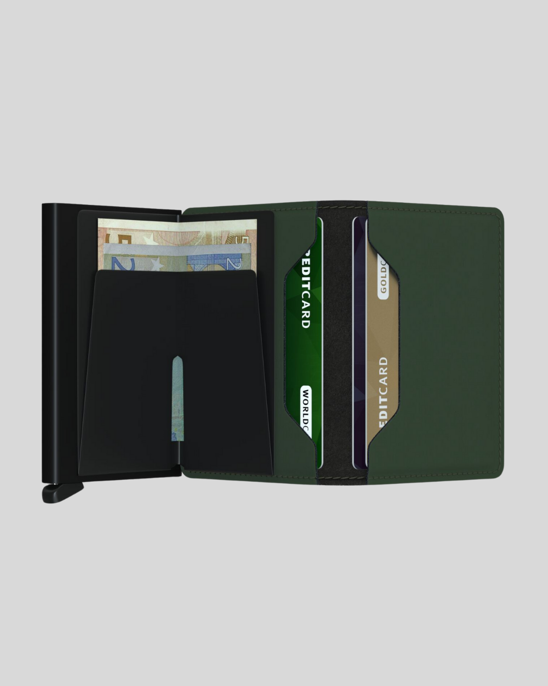 TAJETERO SECRID SLIMWALLET MATTE GREEN BLACK