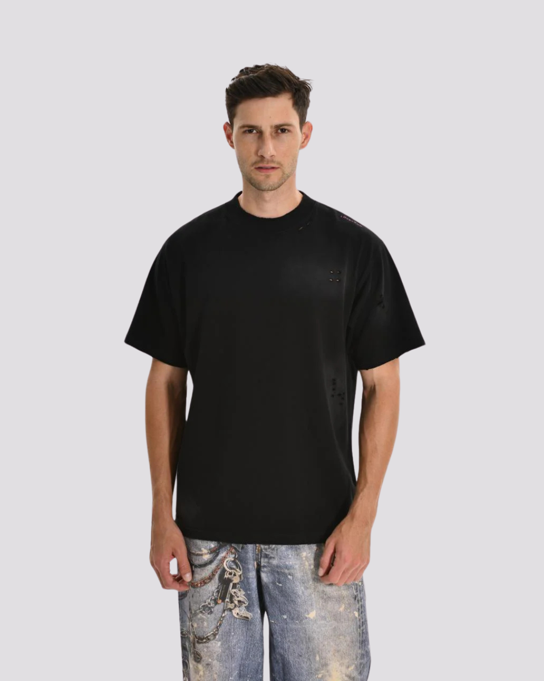 T-SHIRT BLAHK GALAXY BLACK ROTO