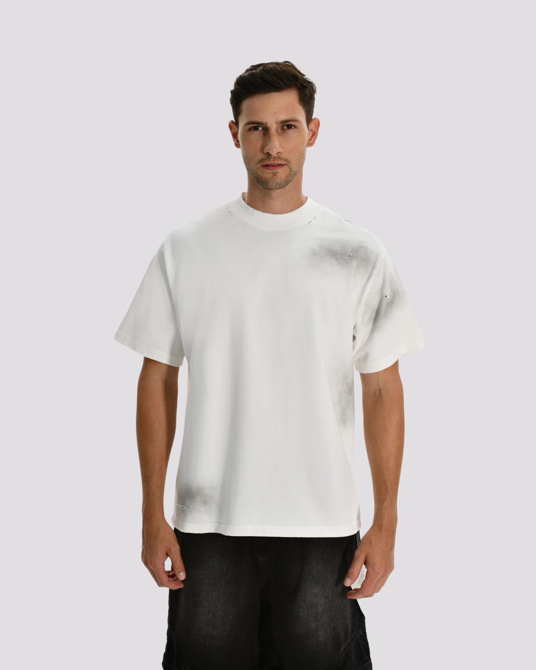 T-SHIRT BLAHK GALAXY WHITE ROTO