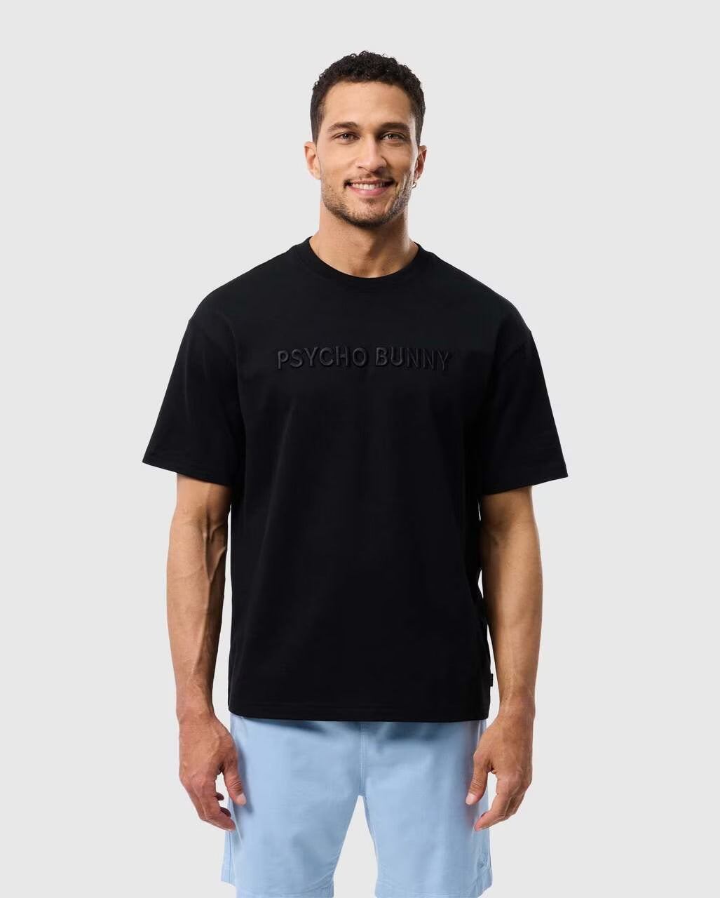 T-SHIRT PYSCHO BUNNY OVERSIZED WINDCREST BLACK