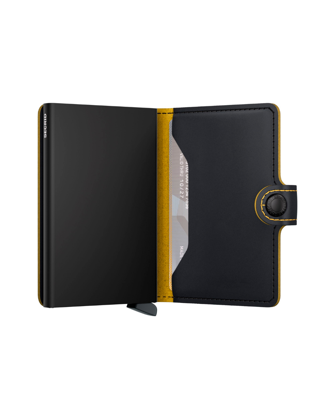 TARJETERO SECRID MINIWALLET MATTE BLACK & OCHRE