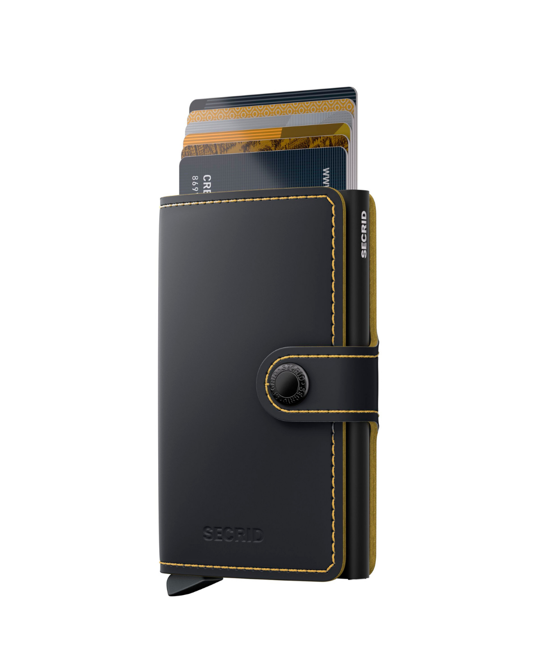TARJETERO SECRID MINIWALLET MATTE BLACK & OCHRE