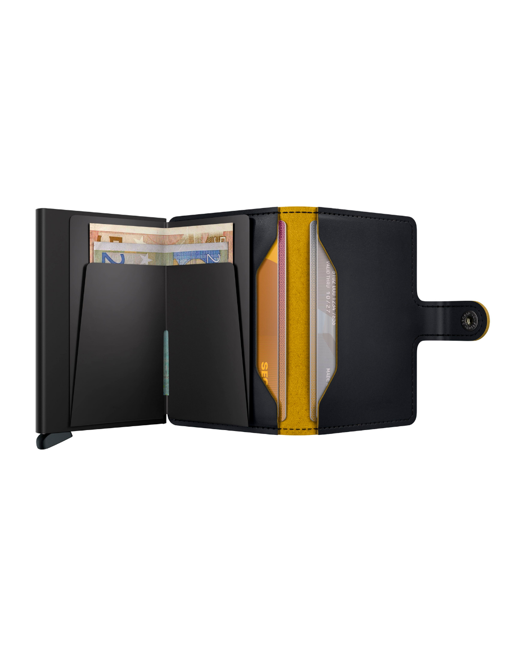 TARJETERO SECRID MINIWALLET MATTE BLACK & OCHRE