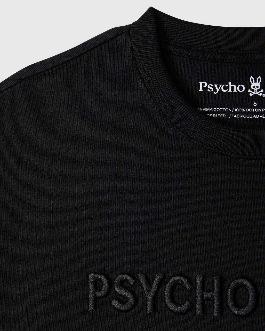T-SHIRT PYSCHO BUNNY OVERSIZED WINDCREST BLACK