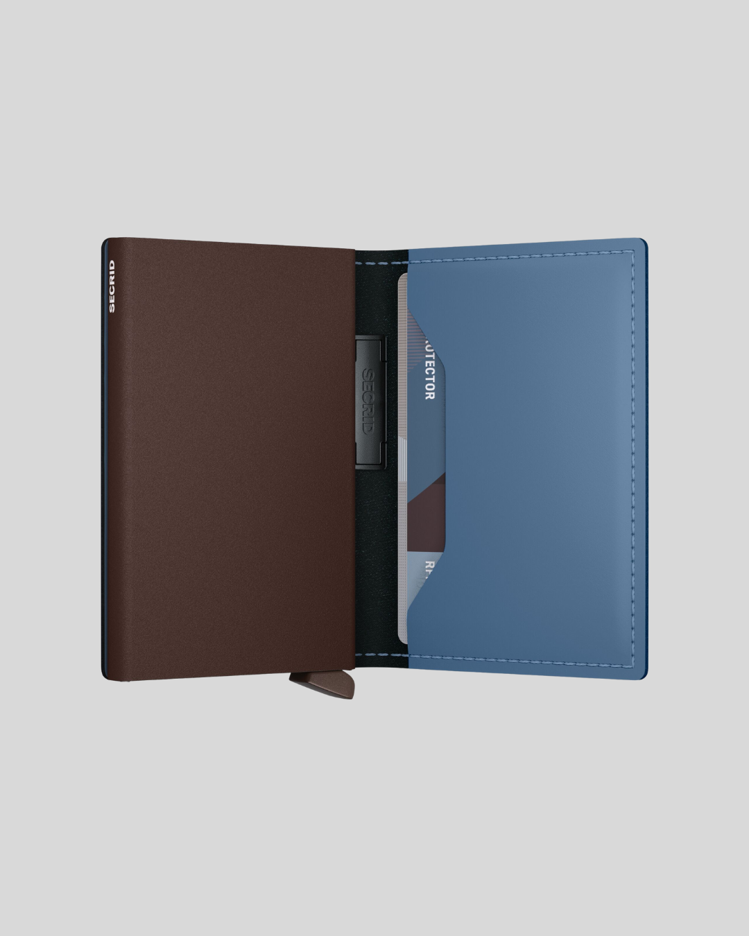 TARJETERO SECRID BANWALLET MATTE STEEL BLUE BROWN