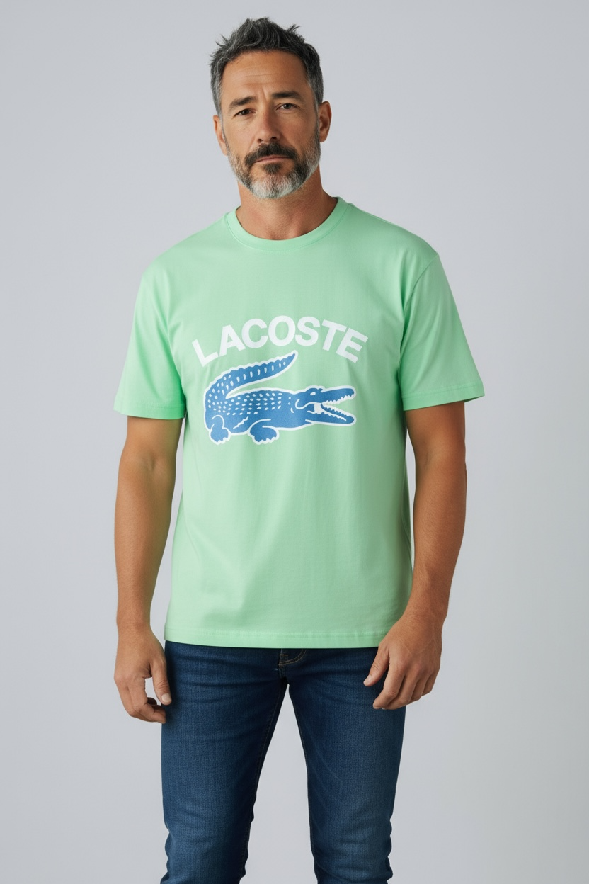 T-SHIRT LACOSTE TH9681 0VZ VERDE