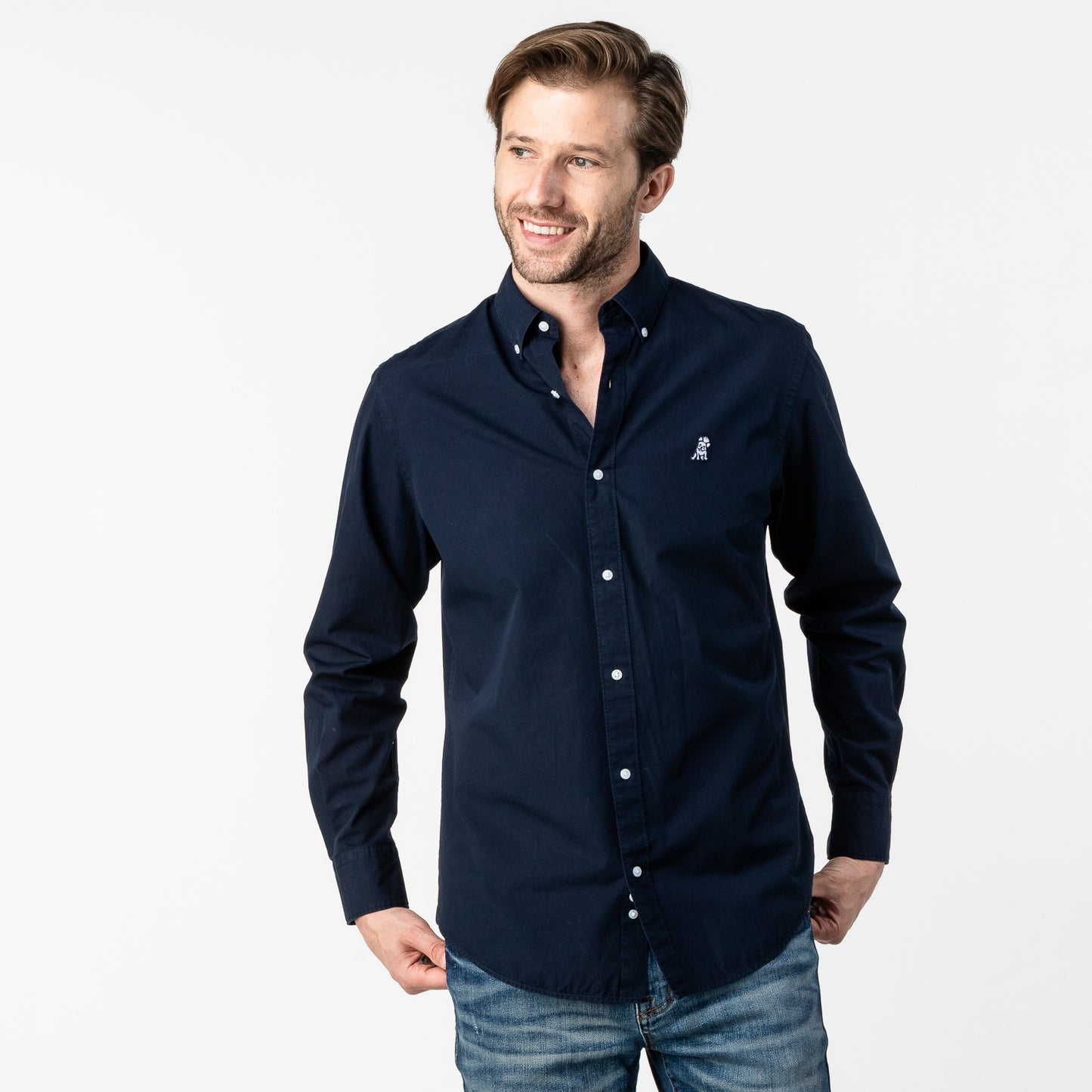 CAMISA M/L JAMES BARK NAVY A50