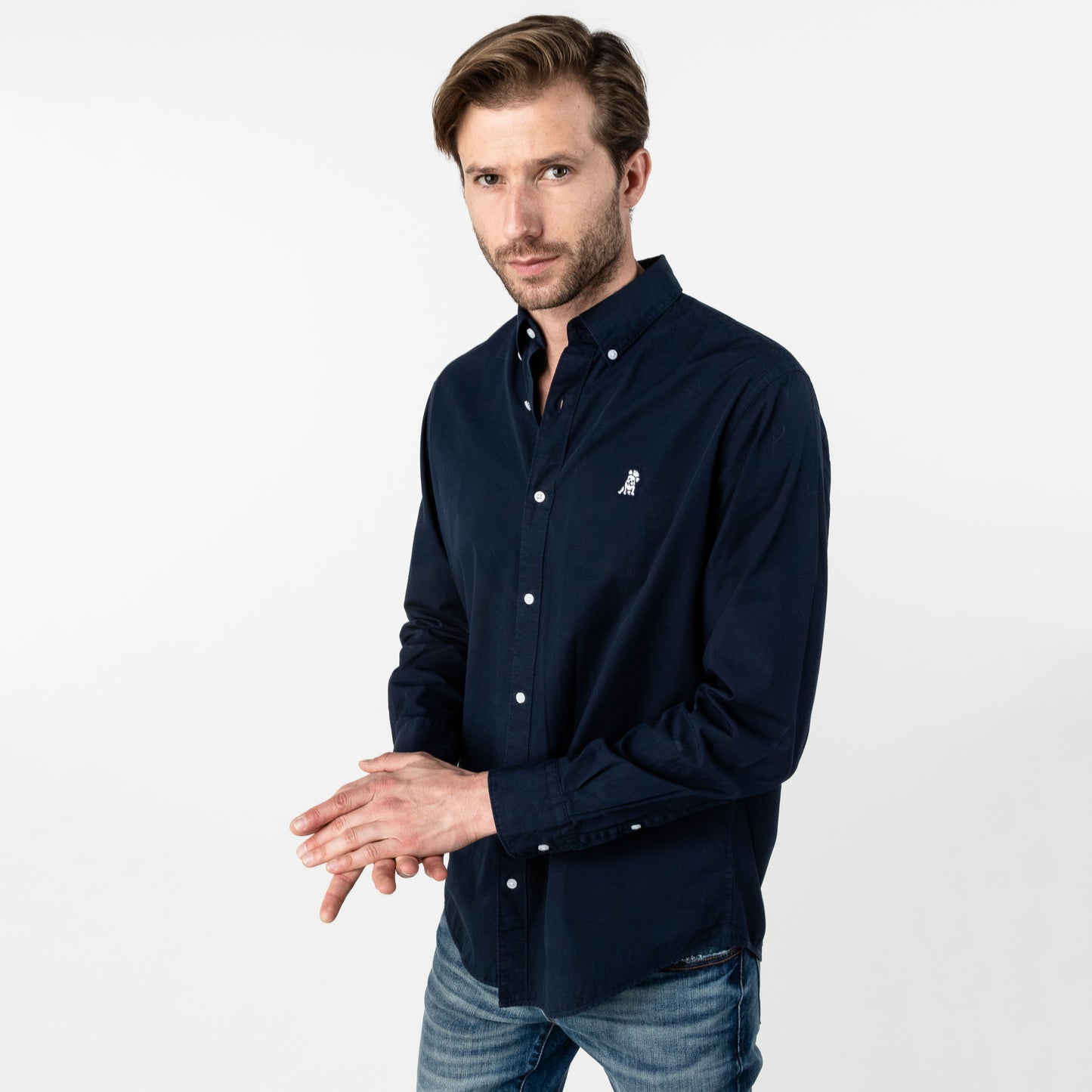 CAMISA M/L JAMES BARK NAVY A50