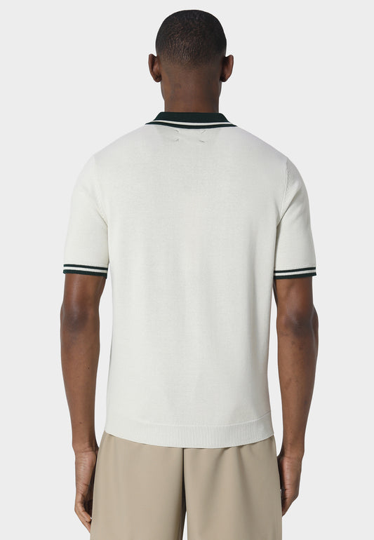 POLO PAS DE MONACO KNIT SIGNATURE OFF WHITE