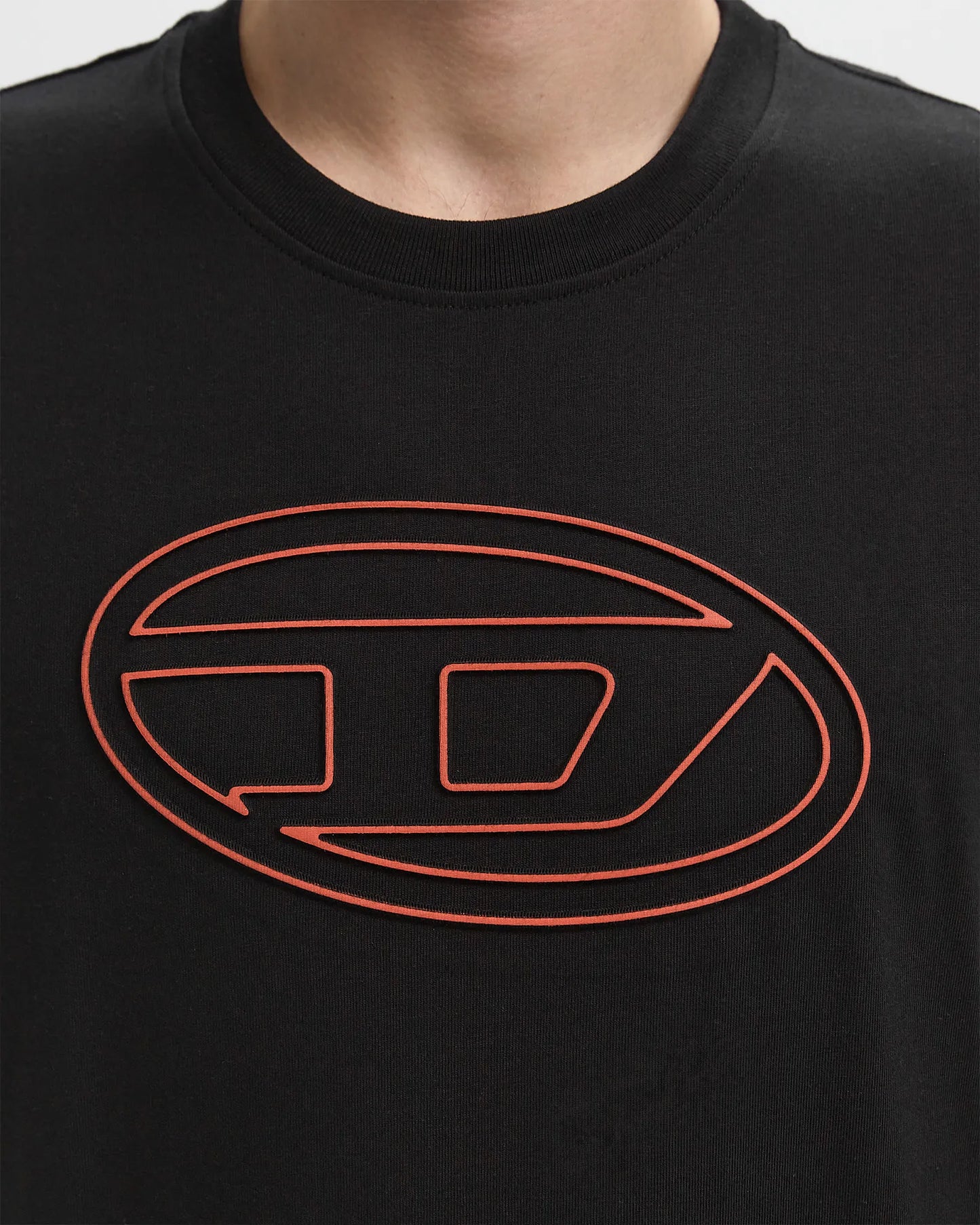T-SHIRT DIESEL T-ADJUST-BIGOVAL BLACK/RED