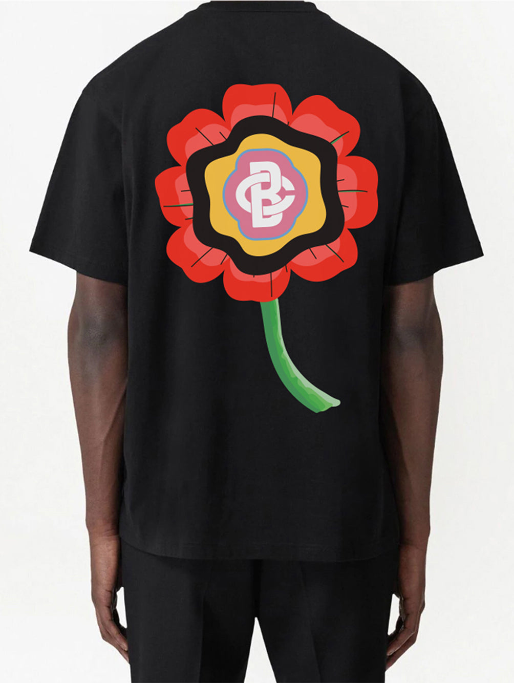 T-SHIRT BENJAMINS CLUB SH1006 FLOWER BLACK