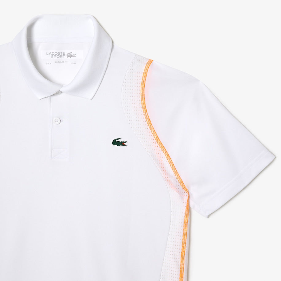 POLO LACOSTE DH5180 WHITE/ORANGE XIT