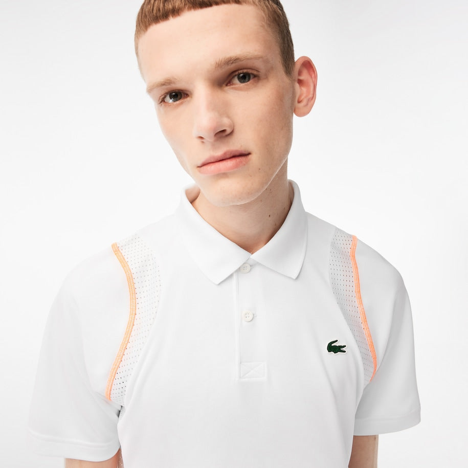 POLO LACOSTE DH5180 WHITE/ORANGE XIT