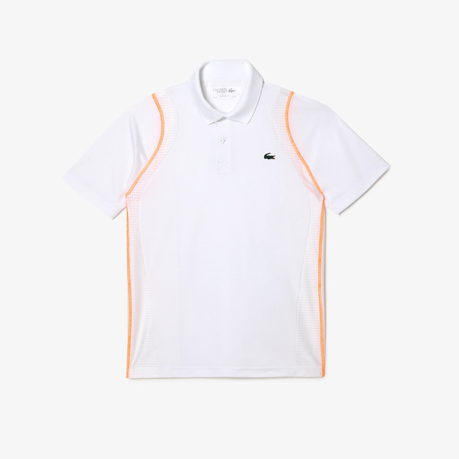 POLO LACOSTE DH5180 WHITE/ORANGE XIT