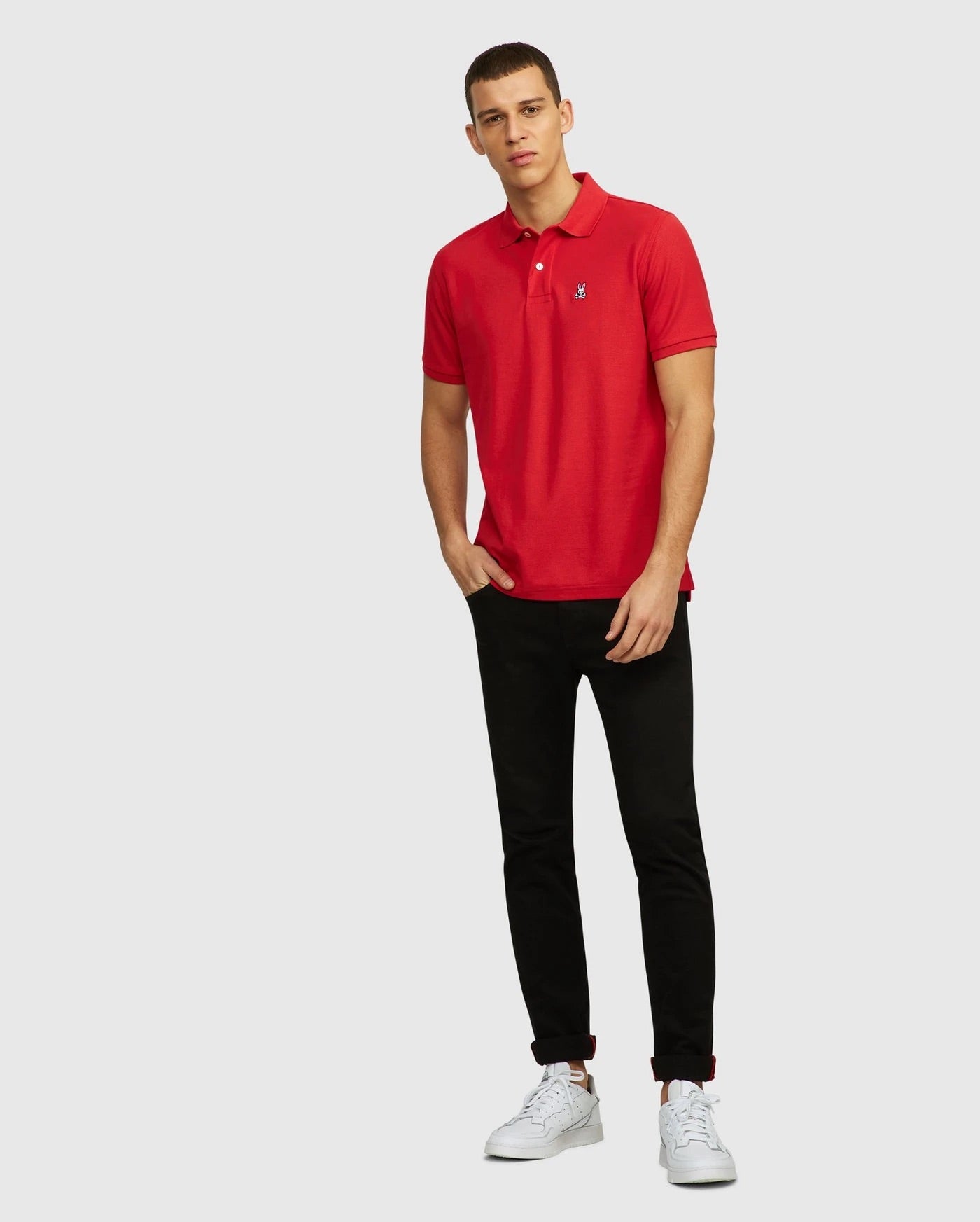 POLO PSYCHO BUNNY CLASICO ROJO