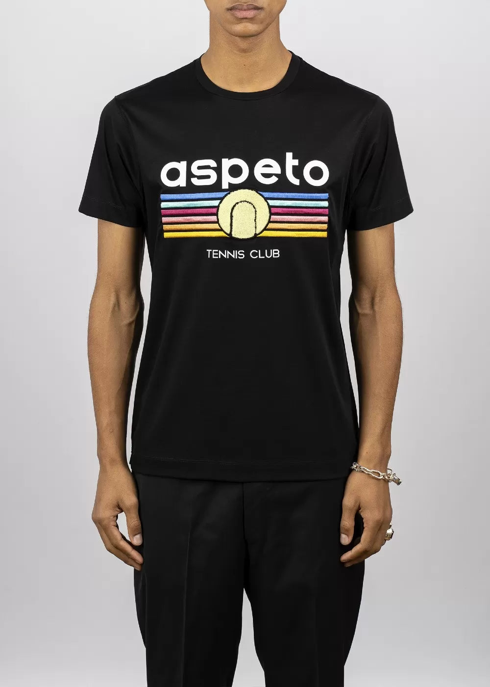 T-SHIRT ASPETO ATSH5007 TENNIS CLUB BLACK