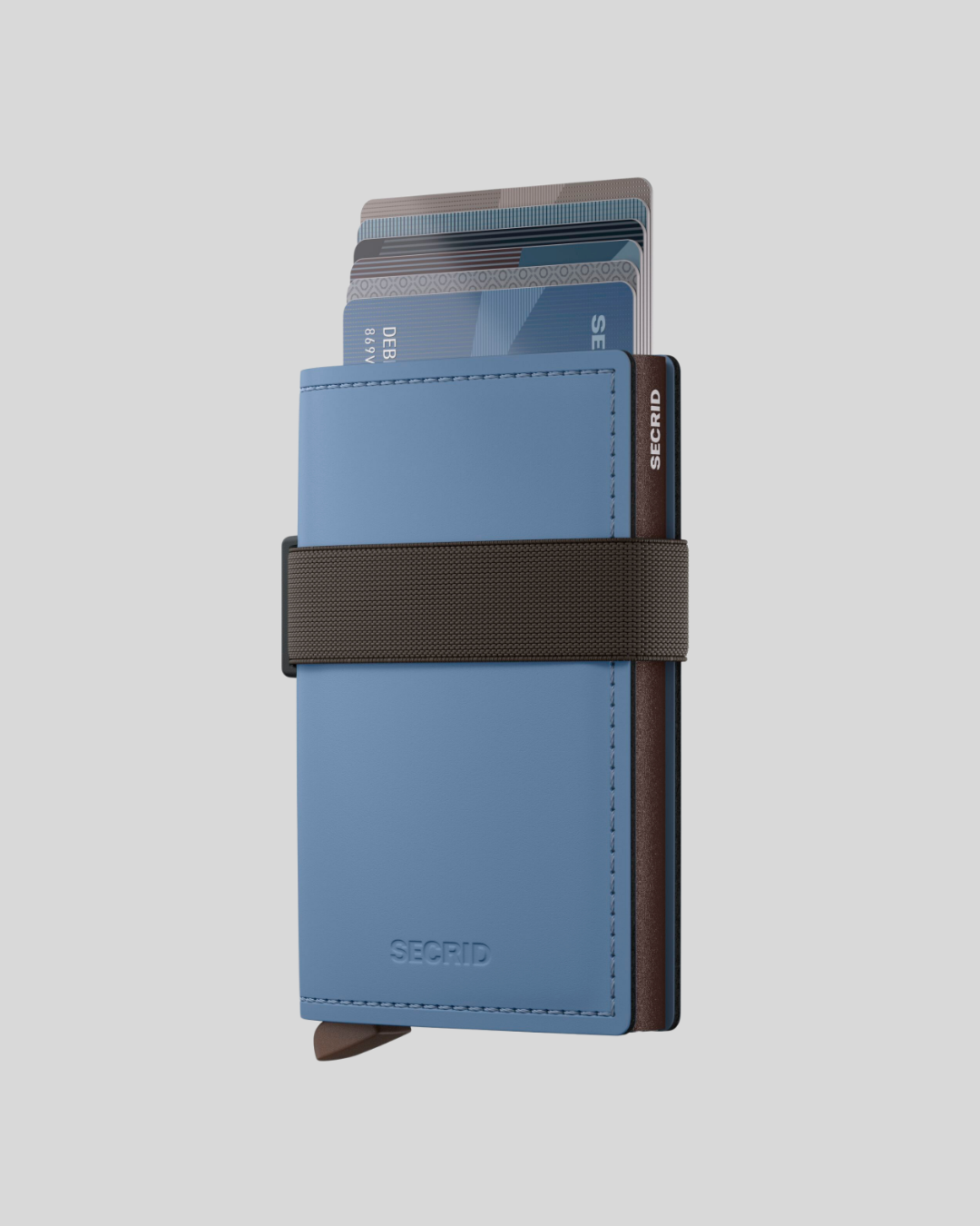TARJETERO SECRID BANWALLET MATTE STEEL BLUE BROWN