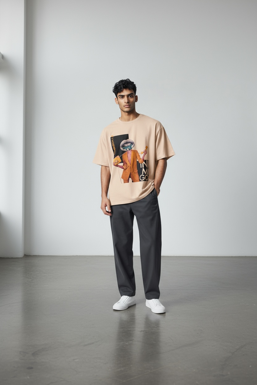 T-SHIRT INIMIGO ITS9263 WARM SAND