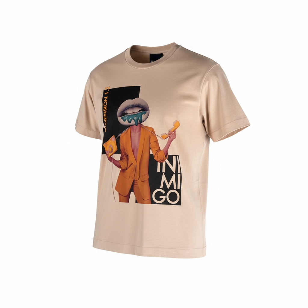 T-SHIRT INIMIGO ITS9263 WARM SAND