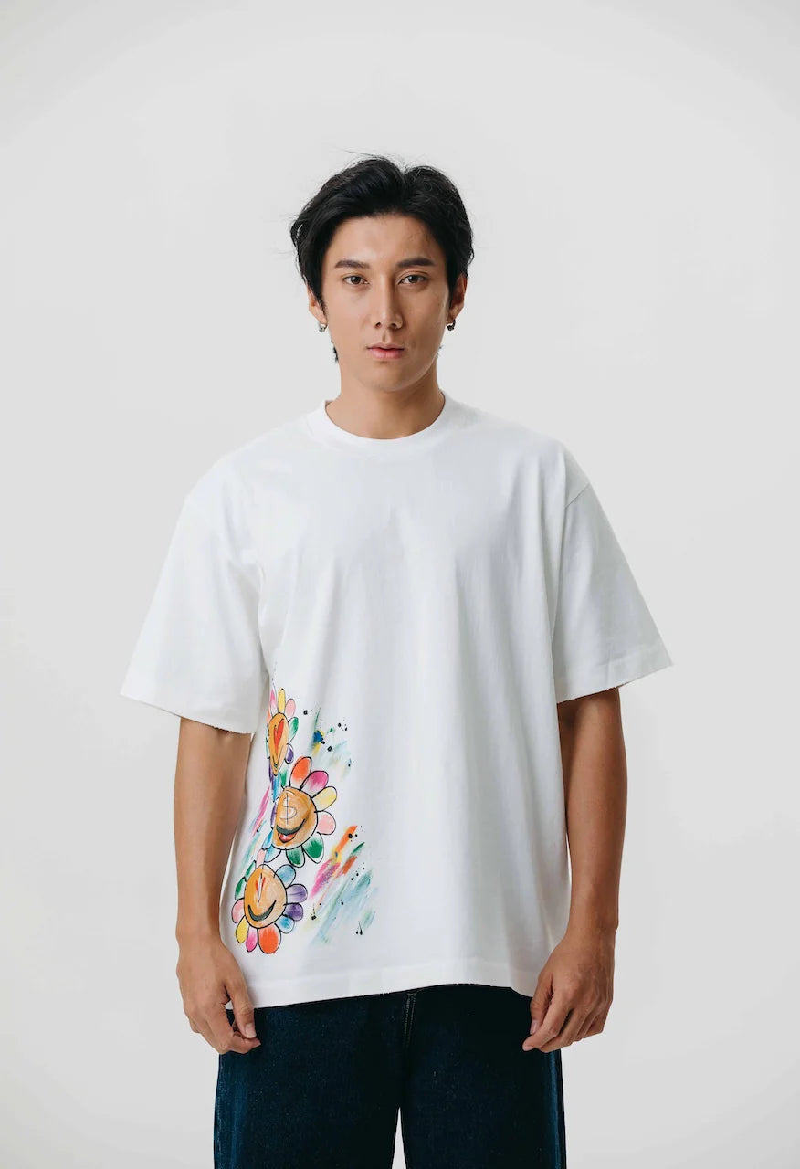 T-SHIRT BLAHK 0011 CHROMATIC PETALS WHITE