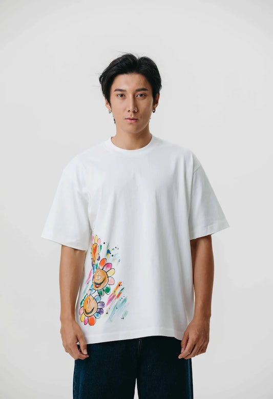 T-SHIRT BLAHK 0011 CHROMATIC PETALS WHITE