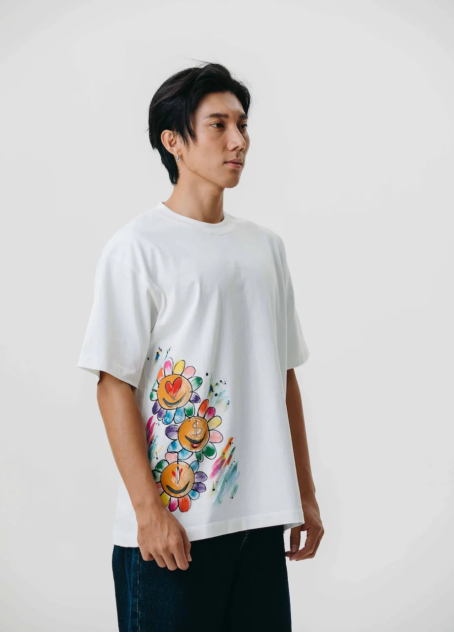 T-SHIRT BLAHK 0011 CHROMATIC PETALS WHITE