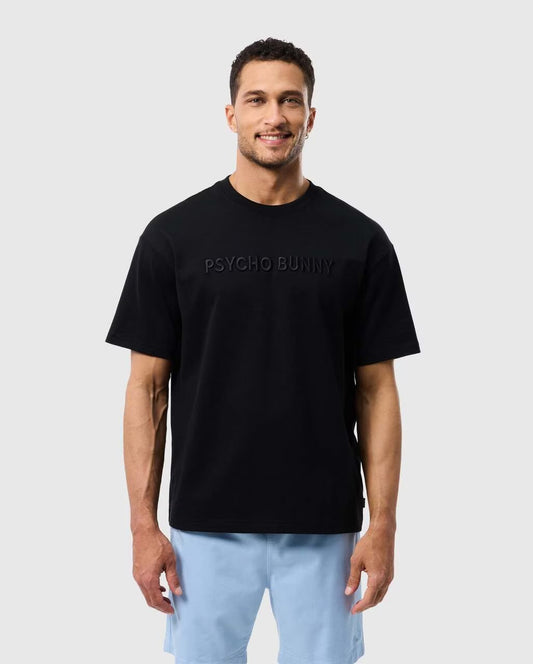 T-SHIRT PYSCHO BUNNY OVERSIZED WINDCREST BLACK