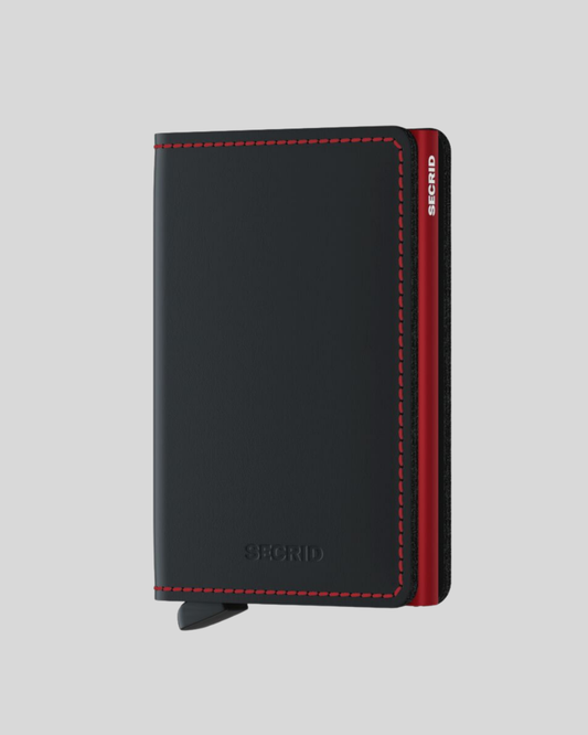 TARJETERO SECRID SLIMWALLET MATTE BLACK RED