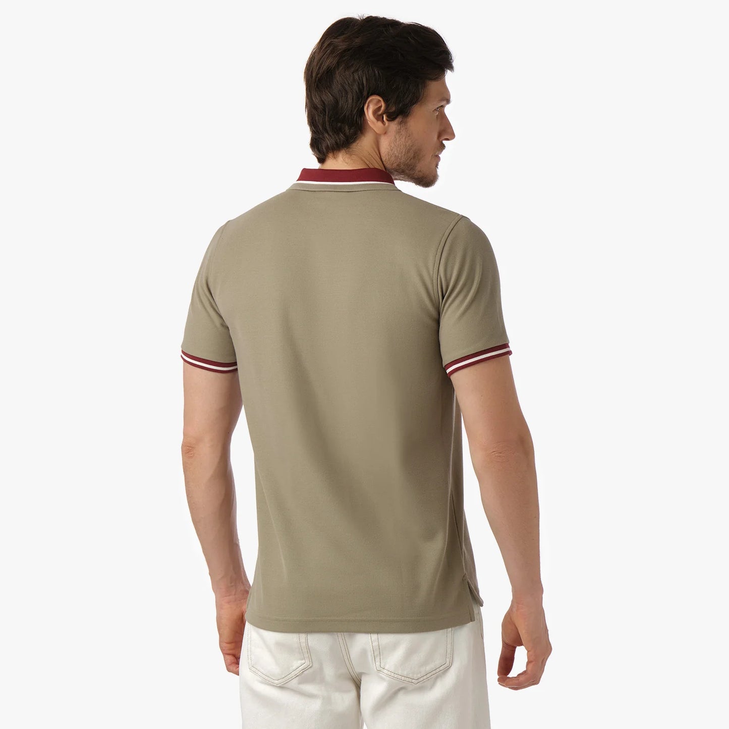 POLO JAMES BARK CONTRAST GREIGE A228