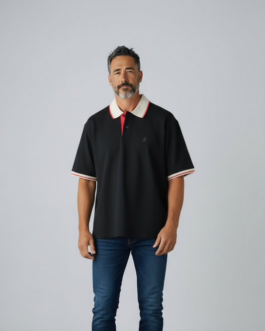 POLO JAMES BARK STRIPED RED ACCENTS BLACK BEAUTY SV02