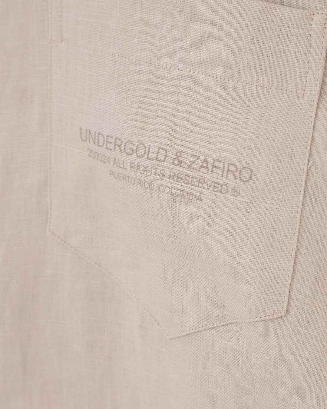 CAMISA M/C UNDERGOLD RIVIERA LINEN CREMA