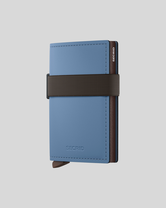 TARJETERO SECRID BANWALLET MATTE STEEL BLUE BROWN