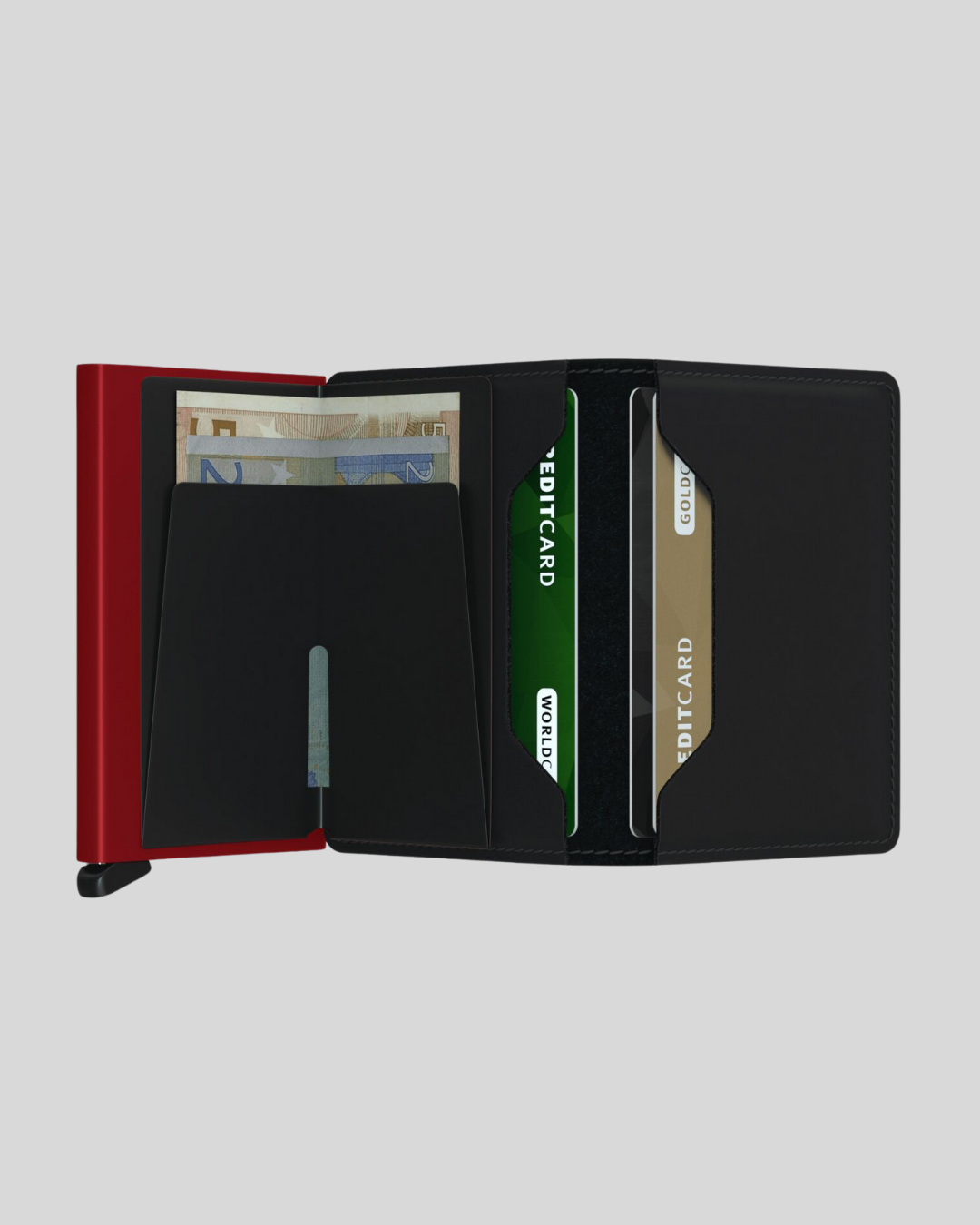 TARJETERO SECRID SLIMWALLET MATTE BLACK RED