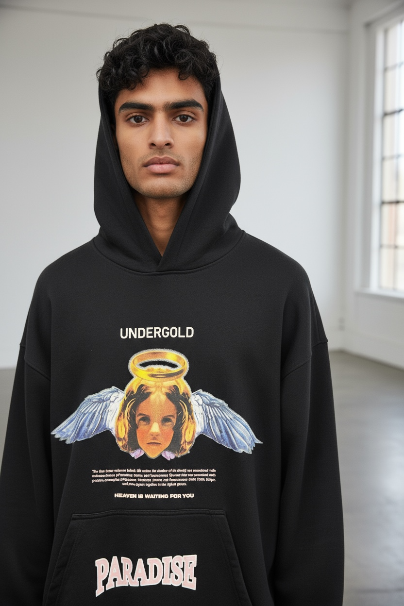 HOODIE UNDERGOLD PARADISE RING BLACK