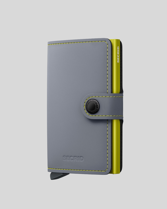 TARJETERO SECRID MINIWALLET GREY LIME