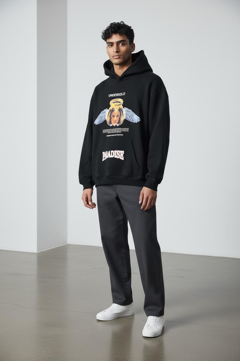 HOODIE UNDERGOLD PARADISE RING BLACK