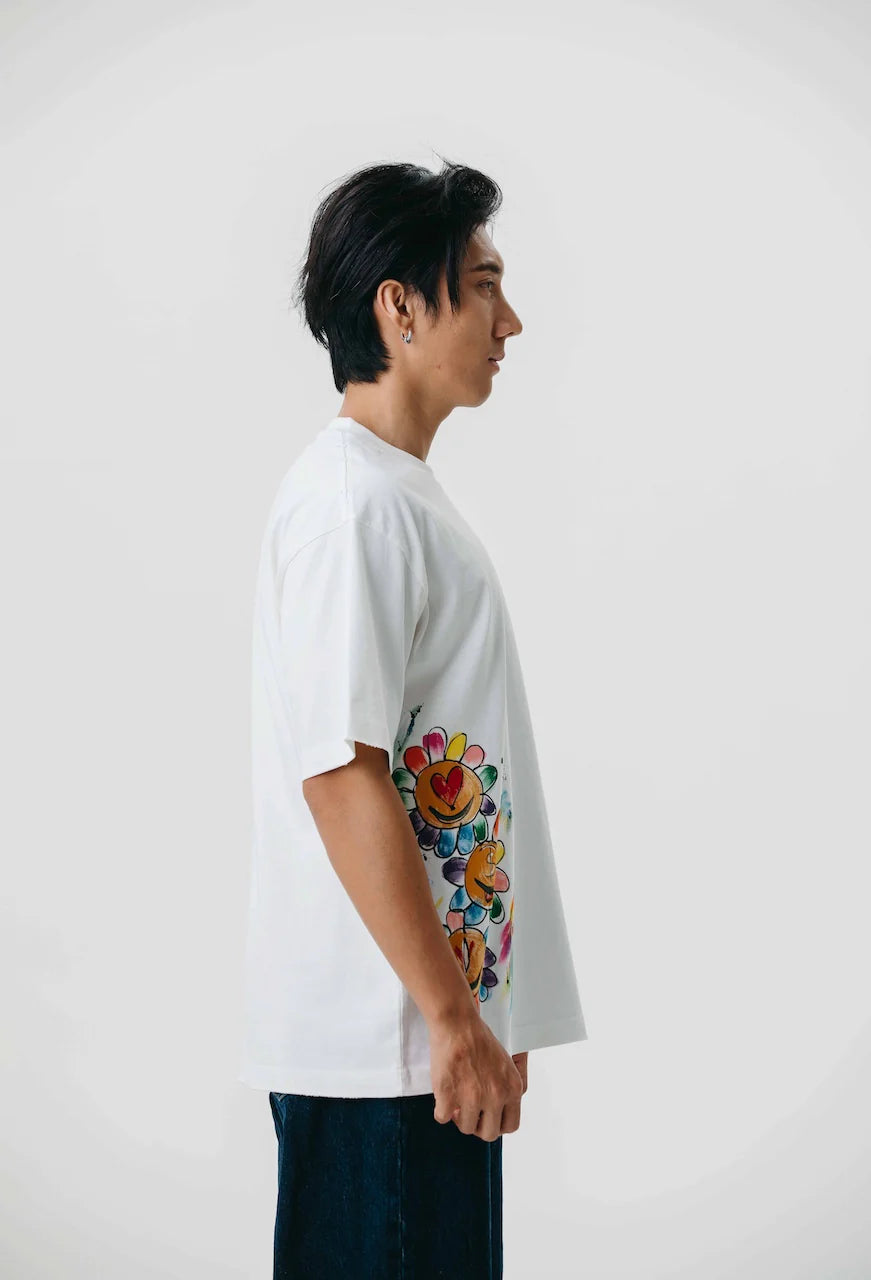 T-SHIRT BLAHK 0011 CHROMATIC PETALS WHITE