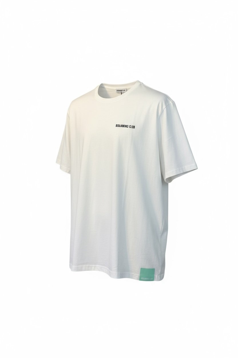 T-SHIRT BENJAMINS CLUB SH1002 PALM TREES WHITE