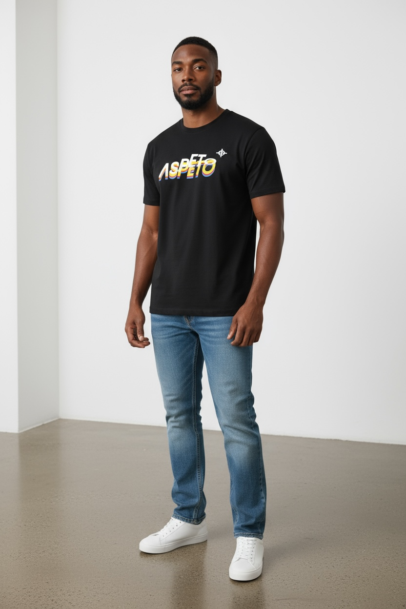 T-SHIRT ASPETO SH5003 ASPETO+ BLACK