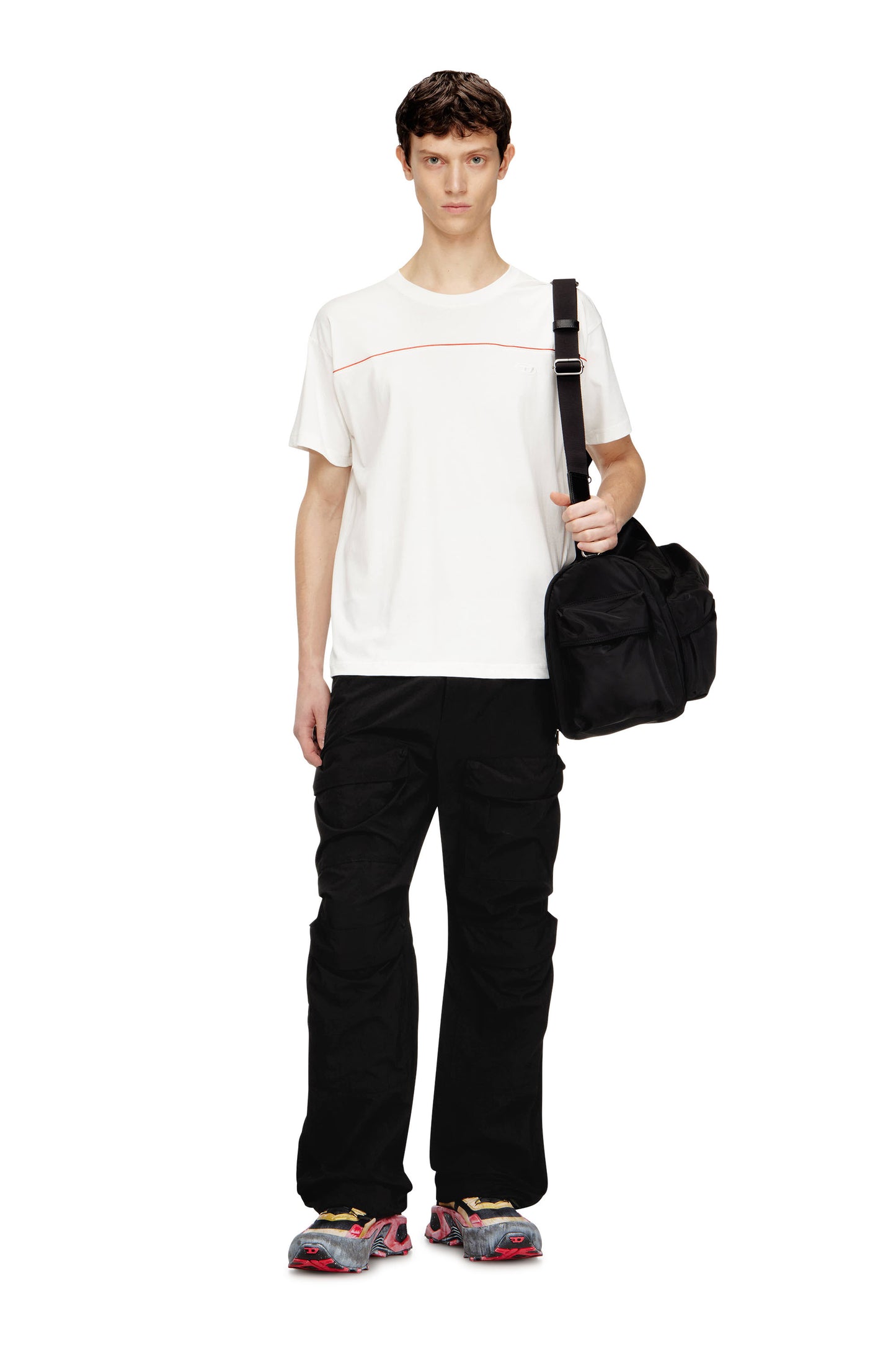 T-SHIRT DIESEL T-NORM-PIPING WHITE