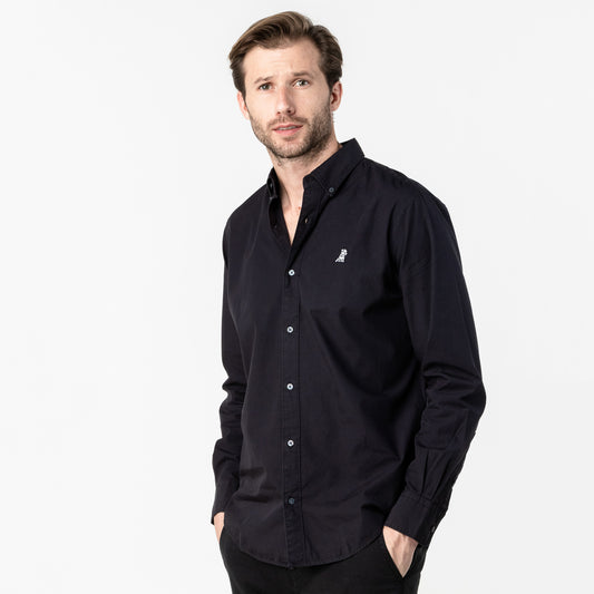 CAMISA M/L JAMES BARK BLACK A11