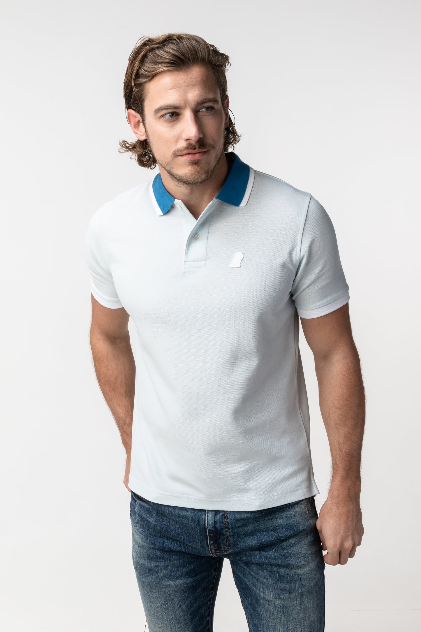 POLO JAMES BARK CONTRAST ILUSION BLUE S11