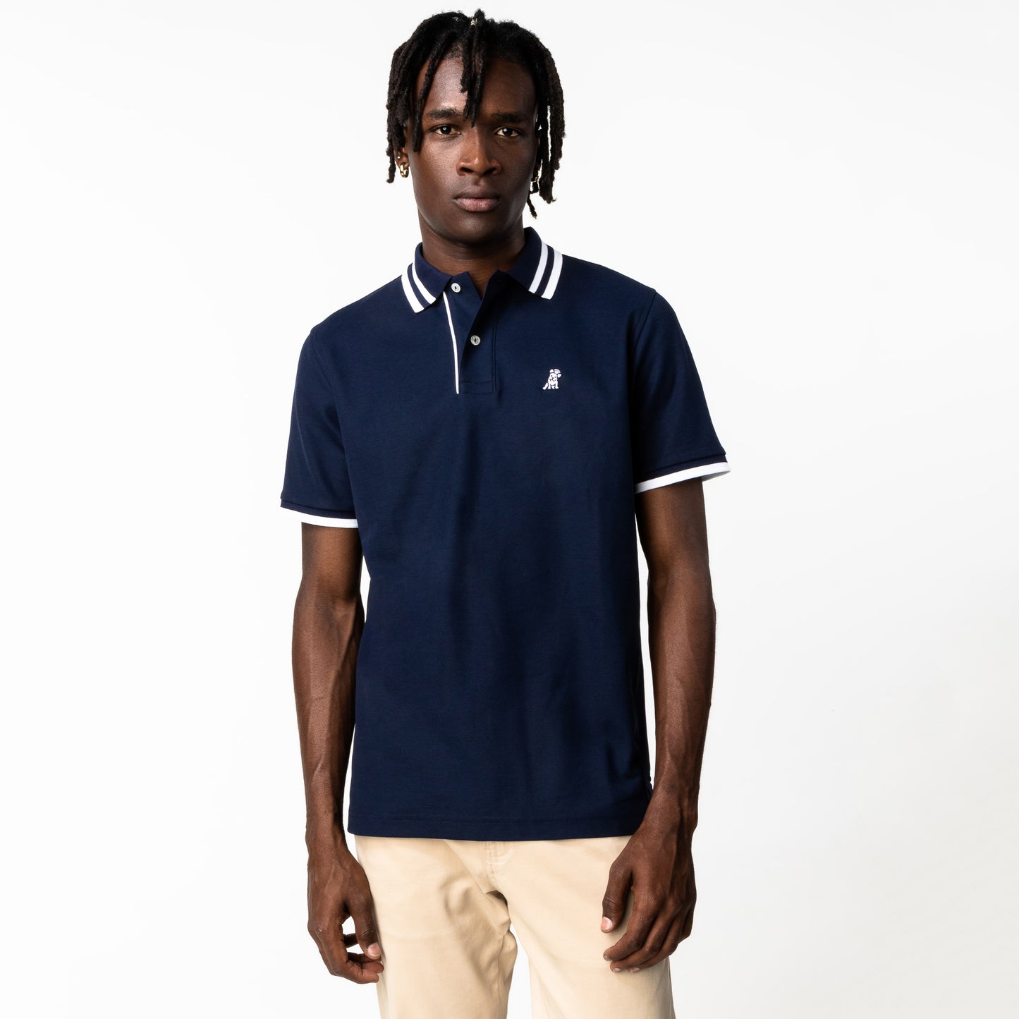 POLO JAMES BARK BOLD STRIPE COLLAR NAVY A50