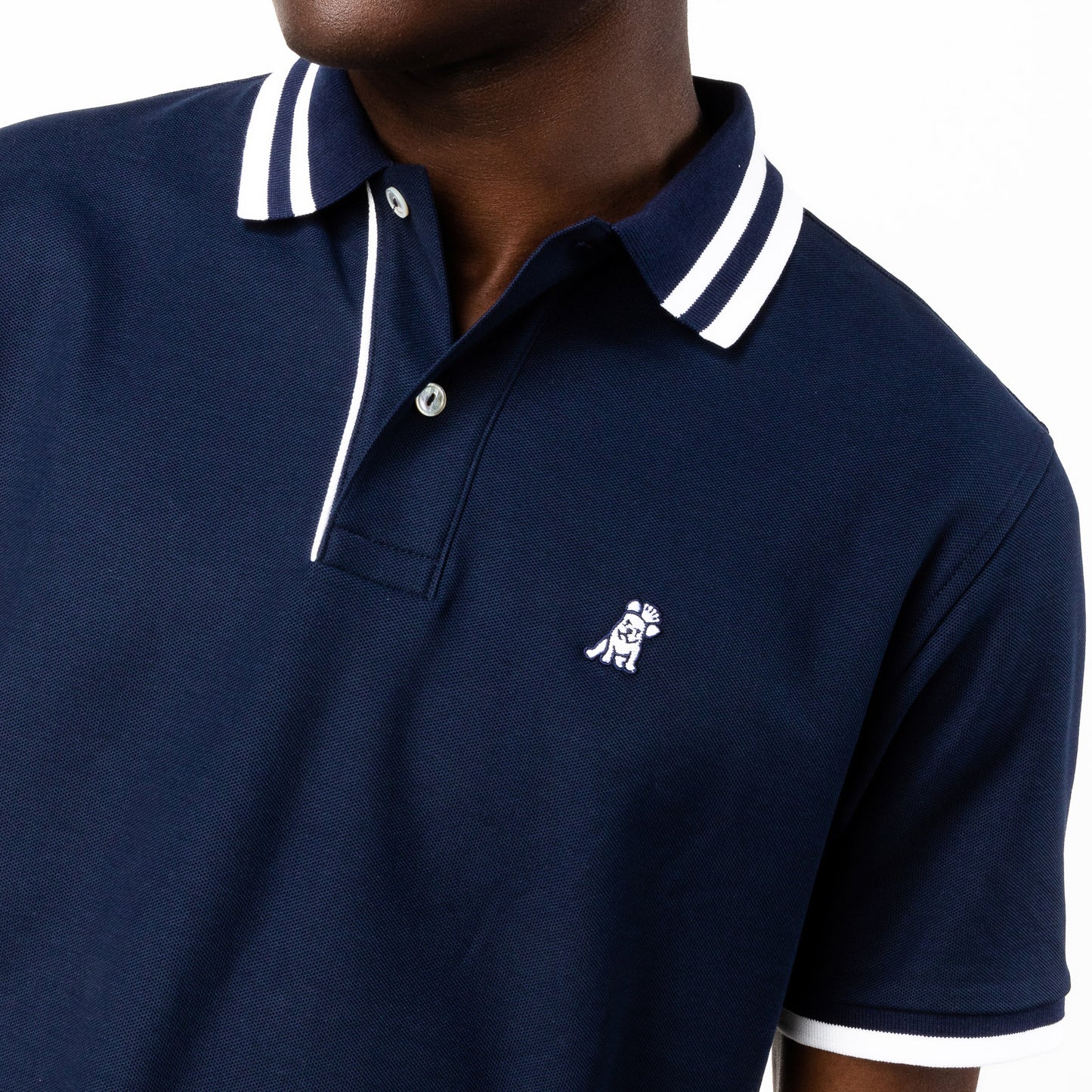 POLO JAMES BARK BOLD STRIPE COLLAR NAVY A50