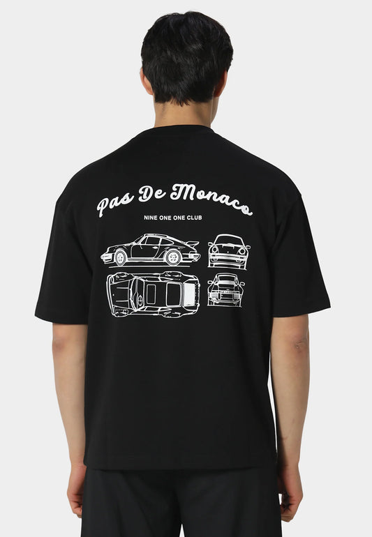 T-SHIRT PAS DE MONACO MODELE BLACK