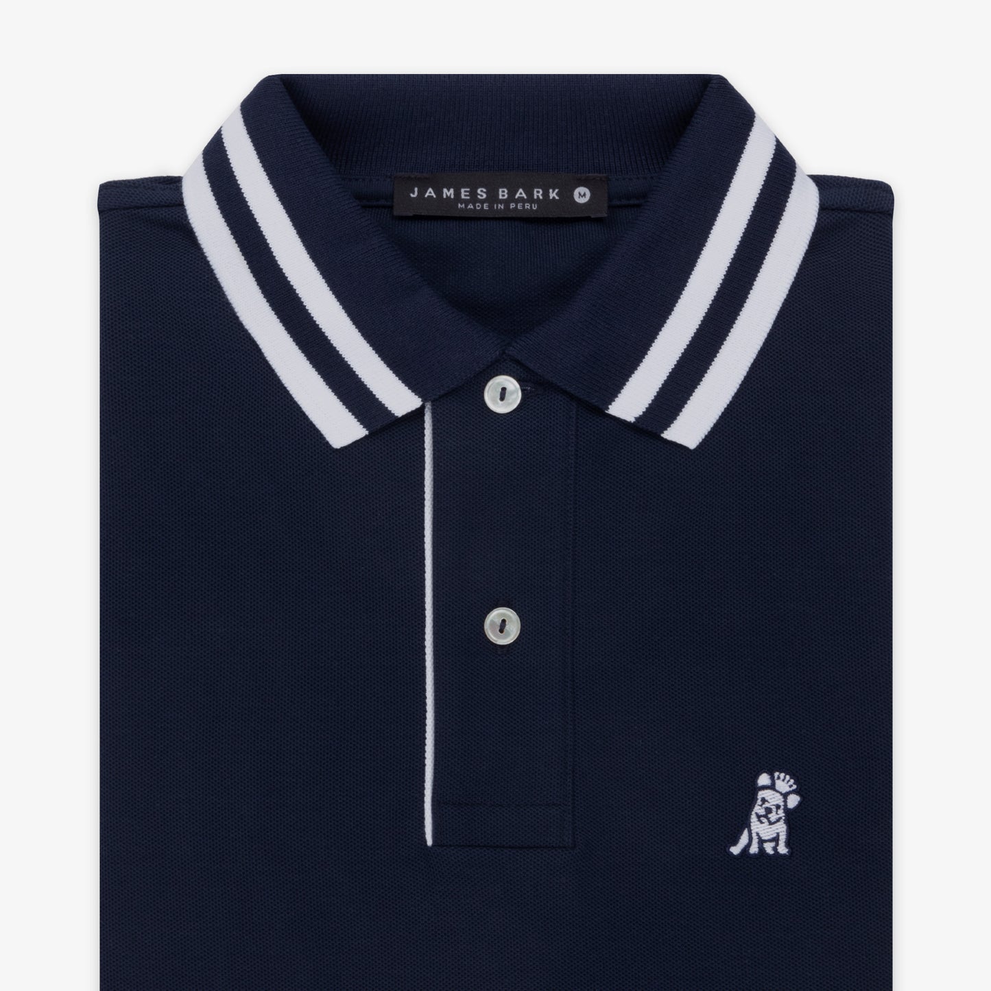 POLO JAMES BARK BOLD STRIPE COLLAR NAVY A50