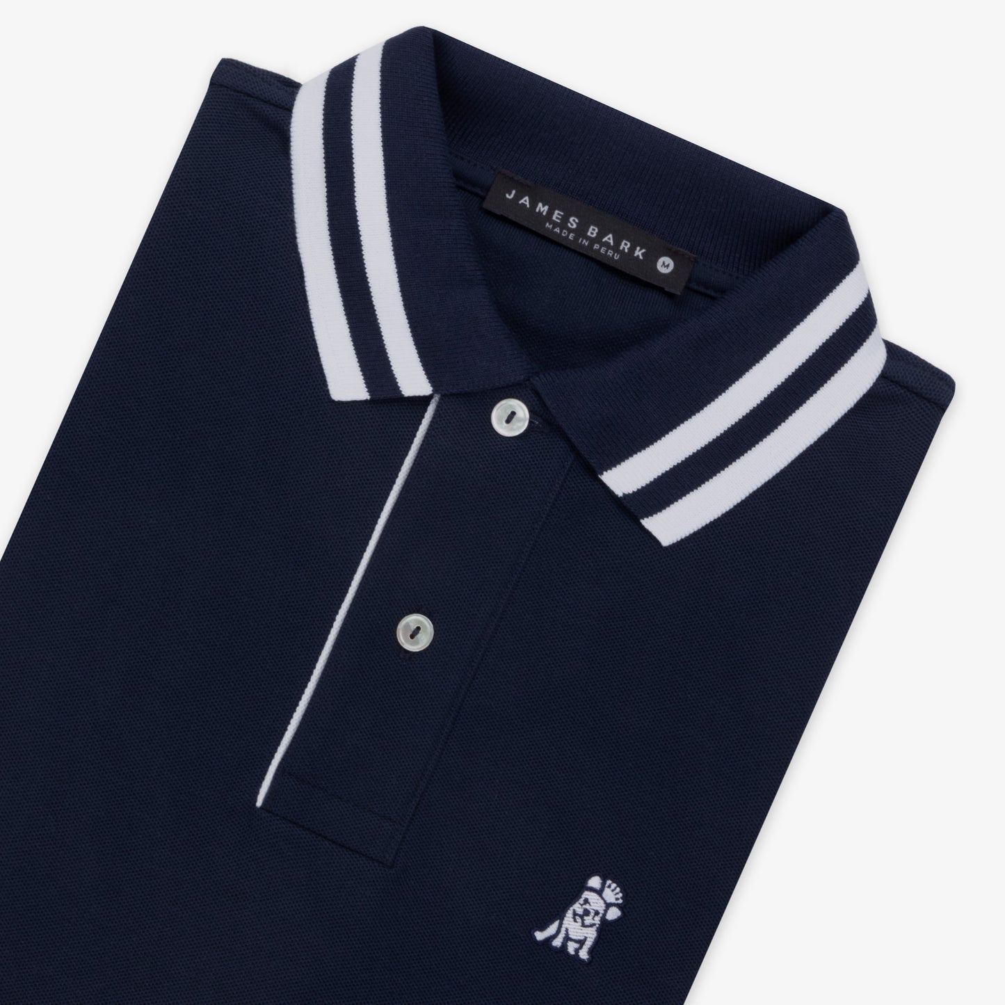 POLO JAMES BARK BOLD STRIPE COLLAR NAVY A50