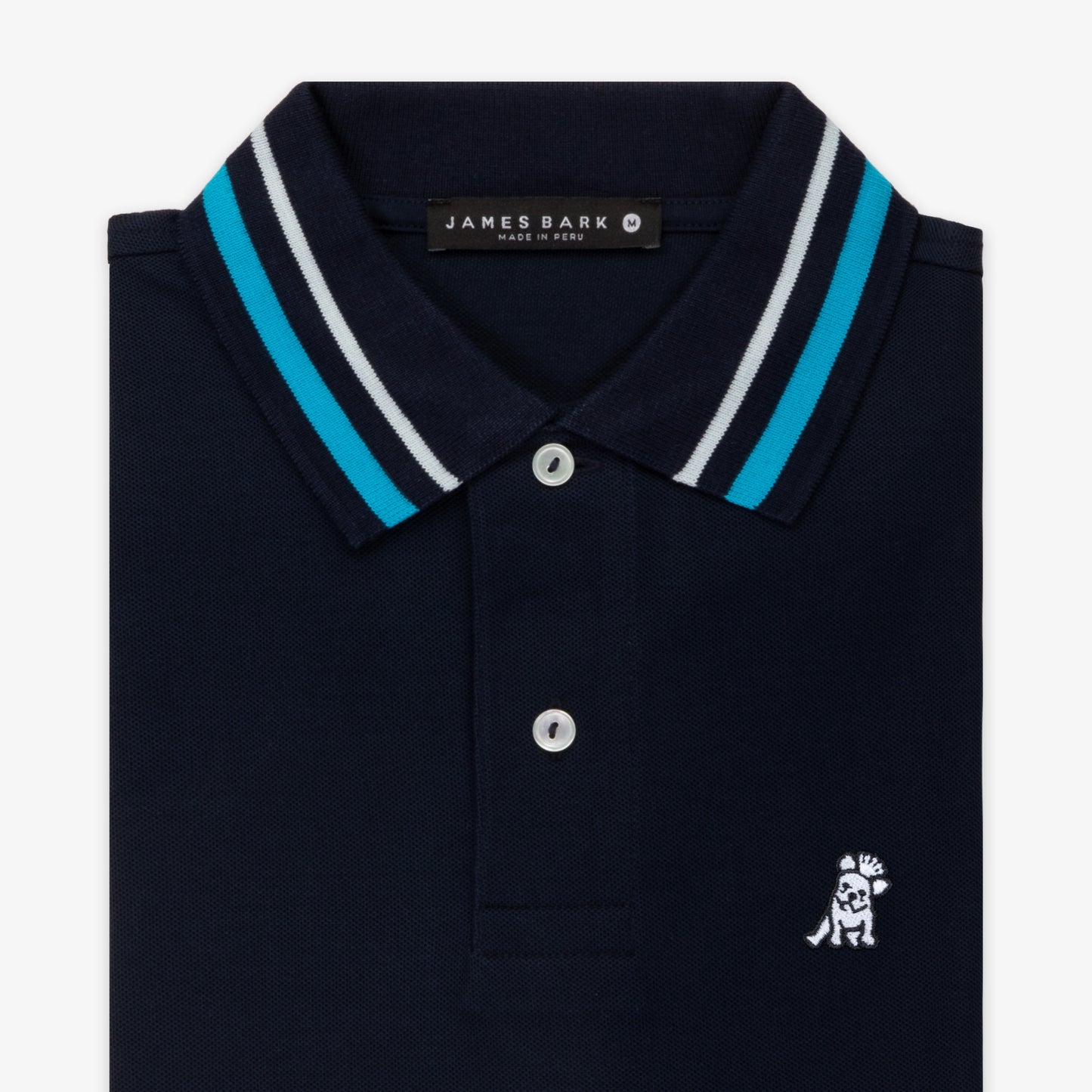 POLO JAMES BARK STRIPED ACCENTS NAVY A50