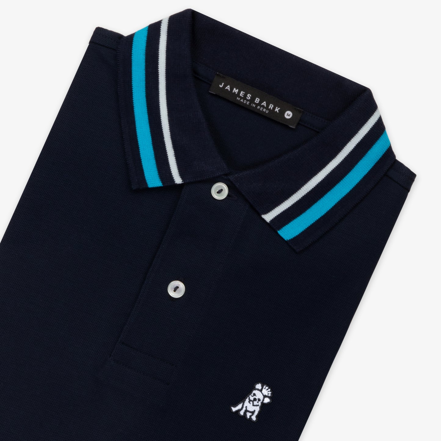 POLO JAMES BARK STRIPED ACCENTS NAVY A50